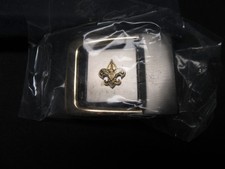 Scout Emblem Thin Leather Belt Buckle BM5