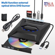 External CD DVD Drive USB 3.0 Writer Burner Player for PC Laptop Windows 11/10
