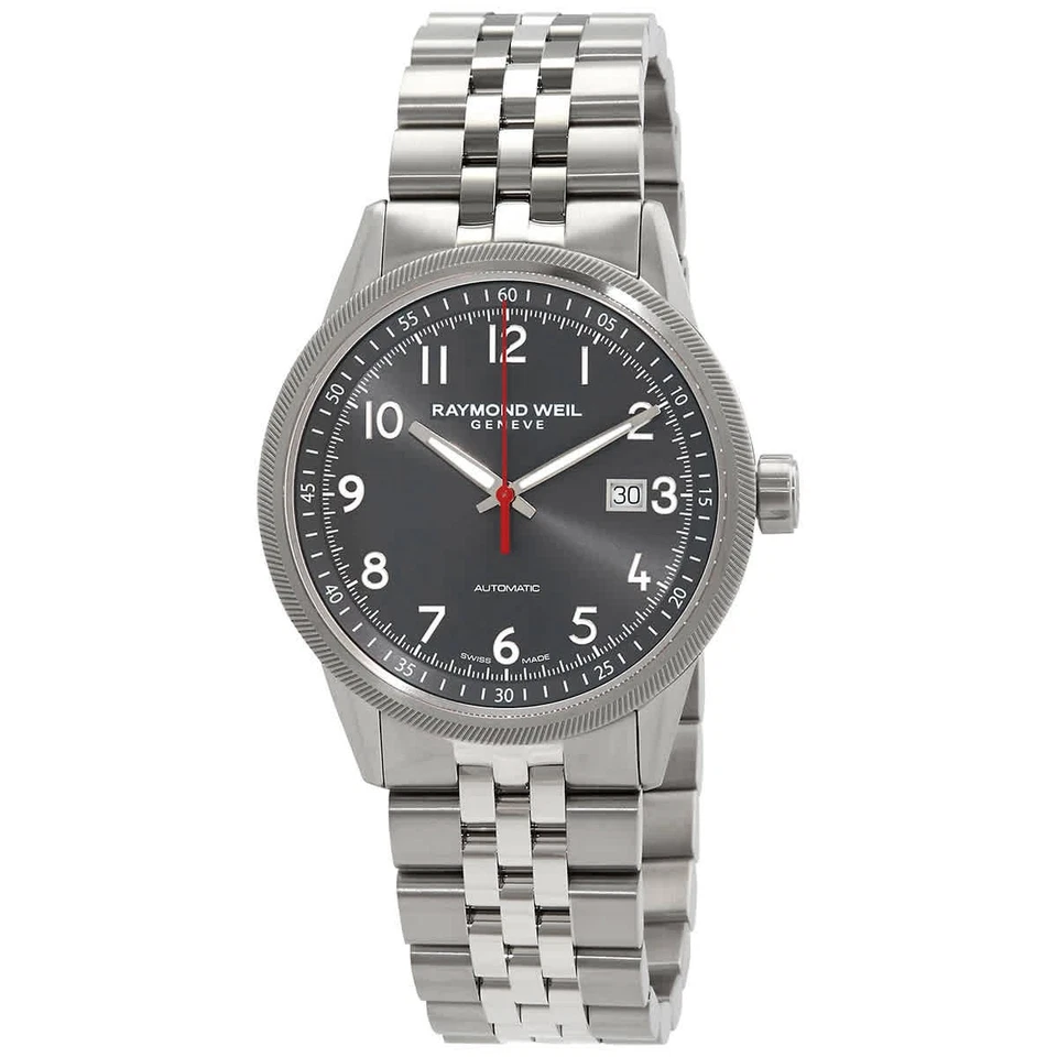 Reloj para hombre Raymond Weil Freelancer automático esfera gris 2734-ST-05600
