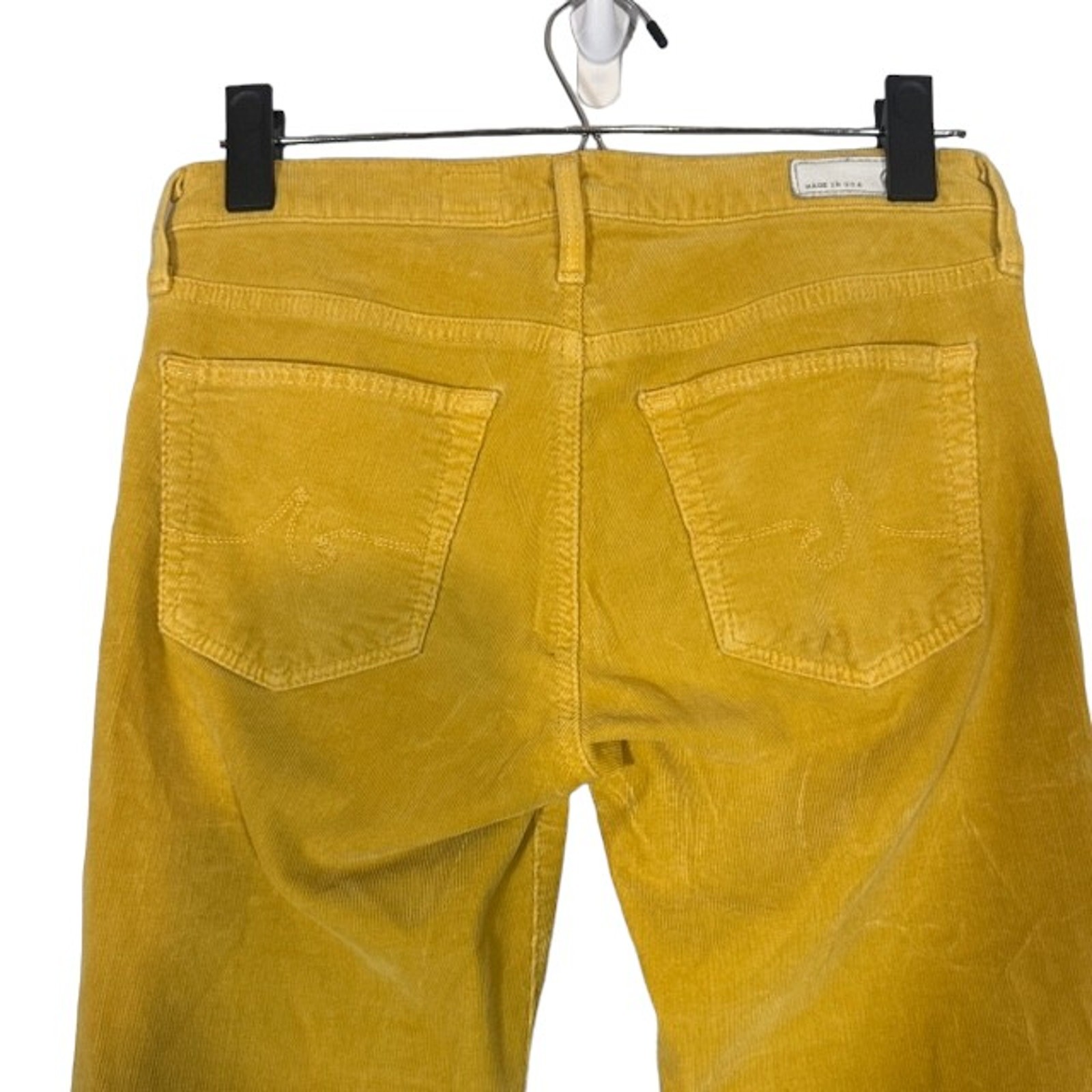 AG Adriano Goldschmied Yellow Skinny Ankle Cotton Corduroy Jeans Women’s 27 thumbnail 8