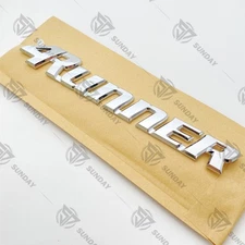 Tailgate Badge For 1996-2002 4Runner Rear Liftgate Letter Emblem Silver Chrome