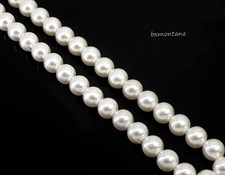 Natural Off White Ulleungdo Genuine 4.00 MM Round South Sea Pearl Strand 15"