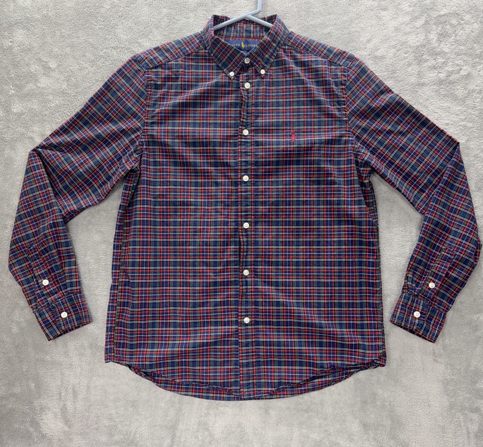 Polo Ralph Lauren Shirt Boys XL 18-20 Plaid Button Down Long Sleeve
