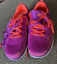 NEW Skechers Flex Appeal 2.0 - High Energy Memory Foam Purple/Orange Women's 9.5