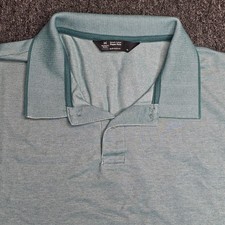 Members Mark Men  s Blue Stretch Pique Polo Shirt XL Short Sleeve Casual