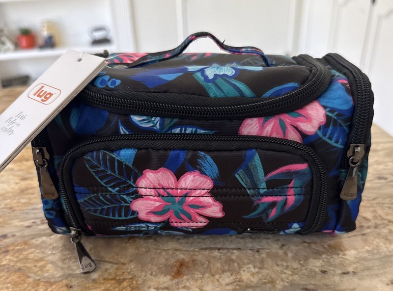 Discontinued Brand New Lug Mini Trolley Makeup Bag, Water-Res. Resort Black-NWT