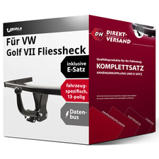 Anhängerkupplung starr + E-Satz 13pol spezifisch für VW Golf 7 12-21 neu