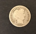 1907-O Barber Silver Dime **Well Worn Circulated Condition***