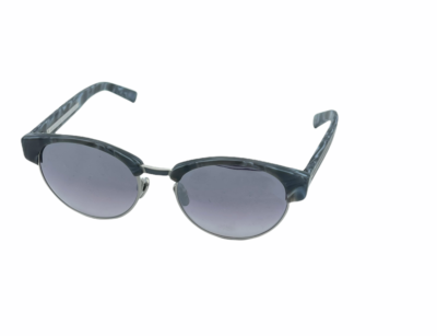 Morgenthal Frederics Sunglasses 815 GEOFF Black Blue Round Frames w Blue Lenses Morgenthal Frederics Sunglasses 815 GEOFF Black Blue Round  main image 2