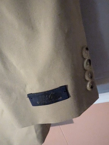 Men's BROOKS BROTHERS 346 Sportcoat 42L Tan Two-Button - Picture 3 of 10