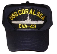 USS CORAL SEA CVA-43 HAT NAVY SHIP MIDWAY CLASS AIRCRAFT CARRIER AGELESS WARRIOR