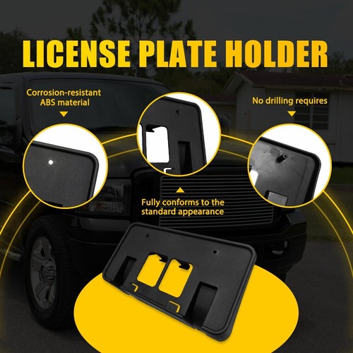 For 2008-2010 Ford F250 F350 Super Duty Front License Plate Frame Bracket Holder - 第 3/11 張圖片