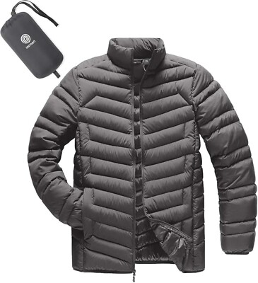 LAPASA Men's Lightweight Packable Down Jacket Hooded Outdoor Reaction Winter Coa