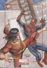SHANG-CHI Vs SPIDERMAN sketch card Daniel HDR Marvel Bronze Age 2012