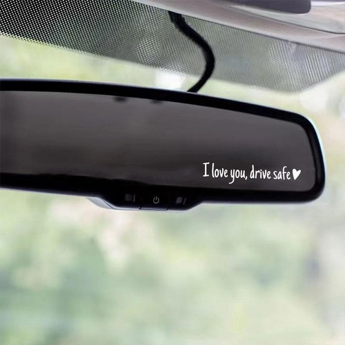 Drive Safe Mirror Sticker with Heart - Express Your Road✨y the on Love E4F2 I5A2 - Picture 12 of 24