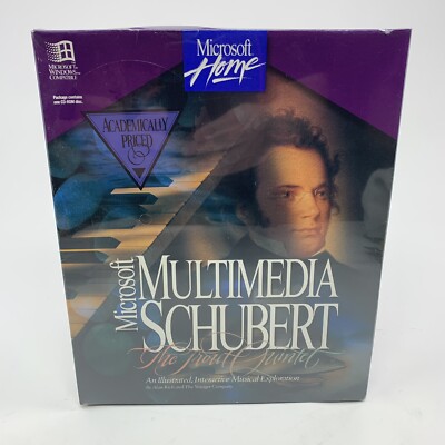 Microsoft Multimedia Schubert The Trout Quintet PC Big Box CD-ROM 1993 Win.3.1
