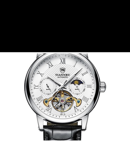 Hombre Storm Reloj Mecánico Automático Hombre Cinturón Multifuncional Sun Moon Star - Imagen 23 de 27