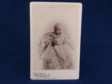 Whitstruck Cabinet Photo Baby Infant Pearls Lace Gown WOW St. Paul Minn
