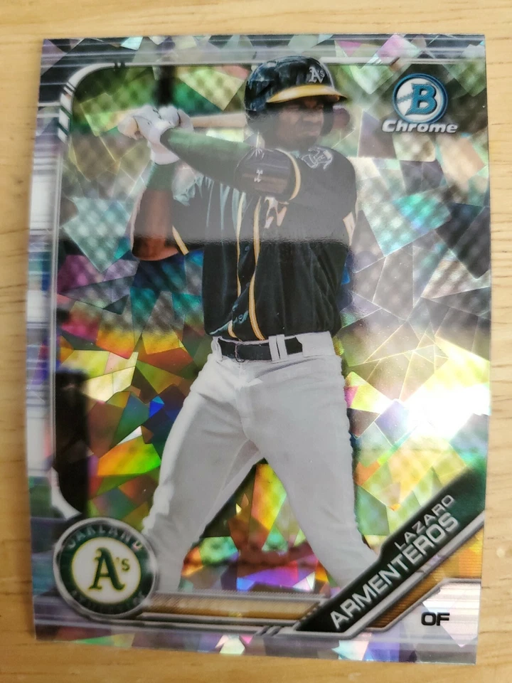 2019 Bowman Draft Lazaro Armenteros Sapphire Green Parallel /50 & Base - Image 4 of 4