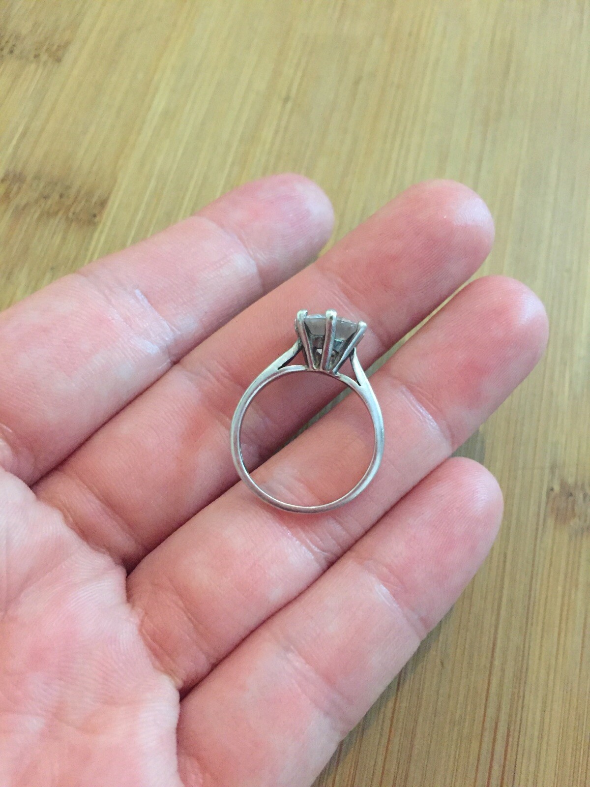 Large Crystal Solid Sterling Silver Solitaire 925… - image 9