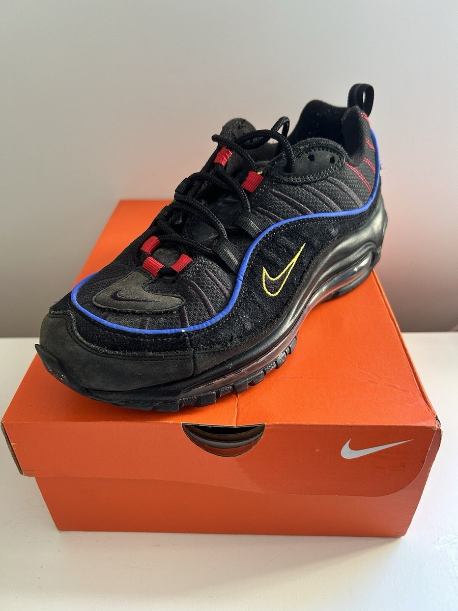 Authentic Nike Air Max 98 ® ( Size UK 5 EUR 38 ) Black / Blue | eBay UK