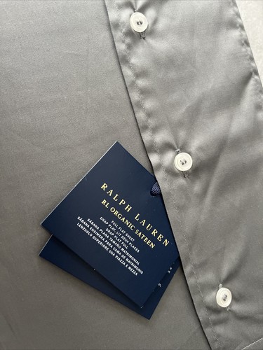 Ralph Lauren RL Organic Sateen Flat Sheet Full Graphite - Picture 7 of 7
