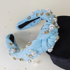 Baby Blue Bling and Pearl Headband