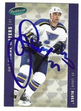 Autographed 2005-06 Parkhurst JAMAL MAYERS St. Louis Blues Card #421 w/COA