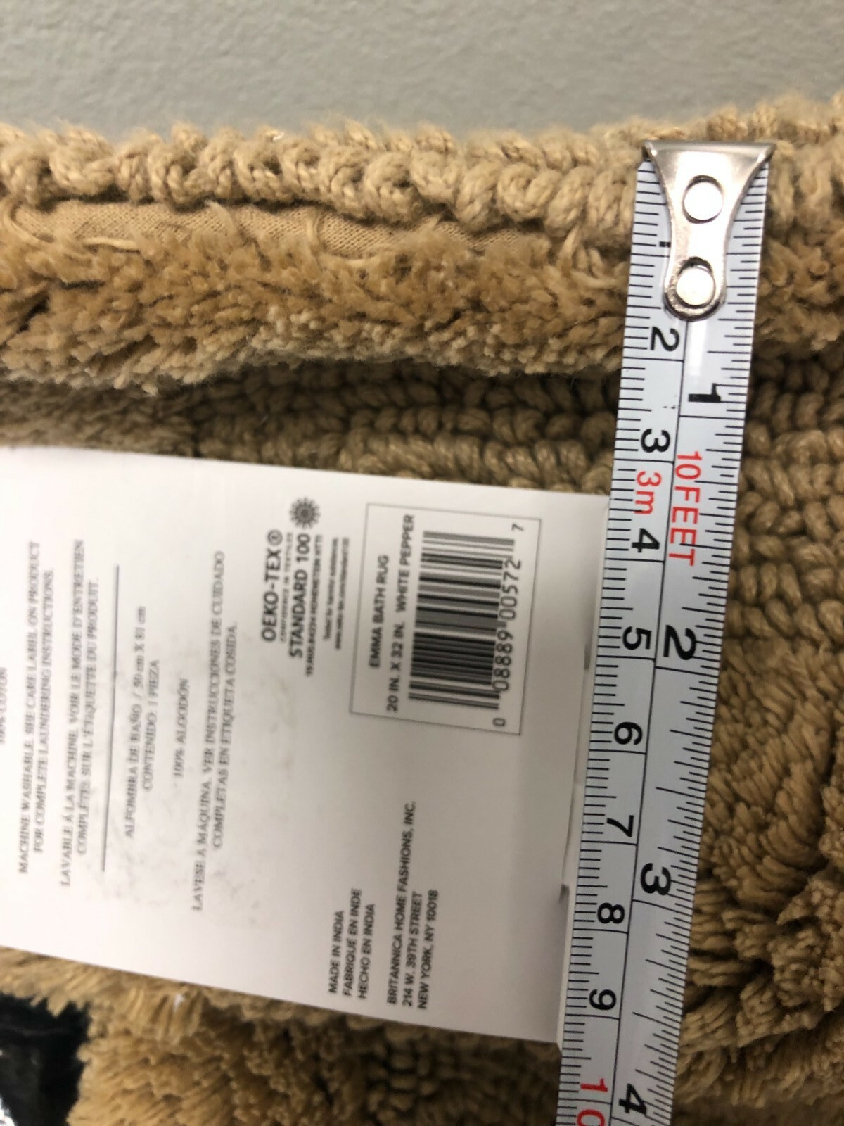 UGG EMMA BATH RUG (20inx32in)50cmx81cm100 COTTON OEKOTEXREVERSIBLE