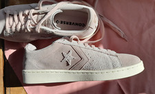 New Dusky Pink Converse Pro Leather Trainers UK 8.5 - 9 Suede Upper
