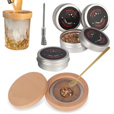 Cocktail Smoker Kit with 4 Flavors Wood Chips(Apple, Oak, Pecan, Cherry)
