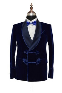 navy blue smoking jacket