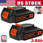 2Pack Battery For BLACK+DECKER LBXR20 20Volt MAX Li-Ion LBXR20-OPE LB20 LBXR2020