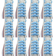 12 pairs Flat "Baby Blue" Sneaker Athletic String 27",36",45",54",63" Shoelaces