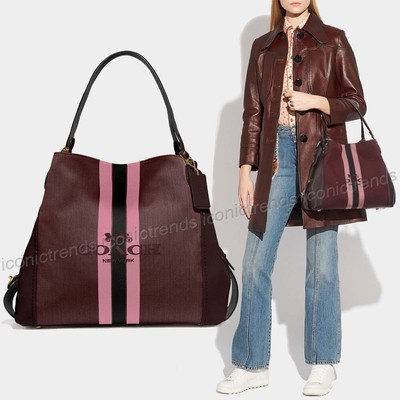 coach horse and carriage jacquard edie 31 shoulder bag