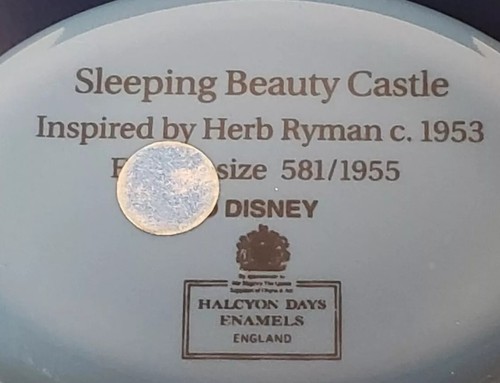 Halcyon Days Enamels Sleeping Beauty Castle Box 45 Years 581/1955 Disney - Picture 8 of 10