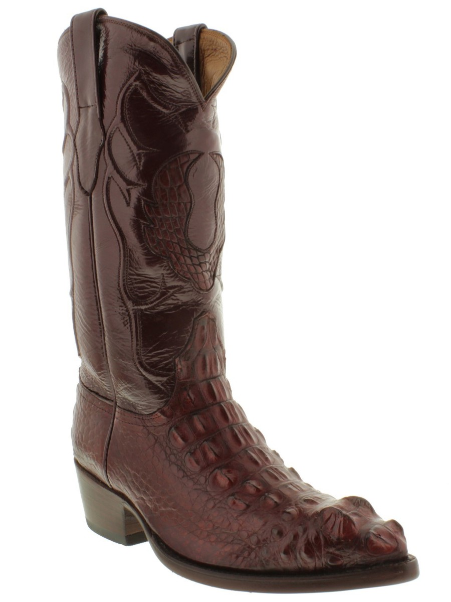 Additional pictures…Genuine alligator. Burgundy 9 1/2D Handmade Mens Alligators Shoes, Crocodile Embossed Leather  main image 2