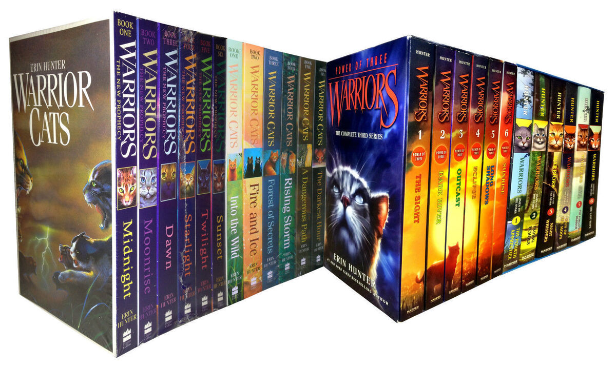 Warrior Cats Collection Erin Hunter Series Books Set The New Prophecy, Omen  Star