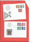 Switzerland stamps.  2 FDC from the 1973 etc Buildings & Architecture (AF698)