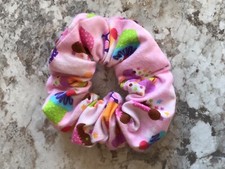 Pink Birthday Cupcake party scrunchie Scrunchies beach hair vacation ponytail