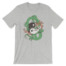Chinese Dragon Shirt  Artistic Yin and Yang Symbol Chinese Artwork T-Shirt