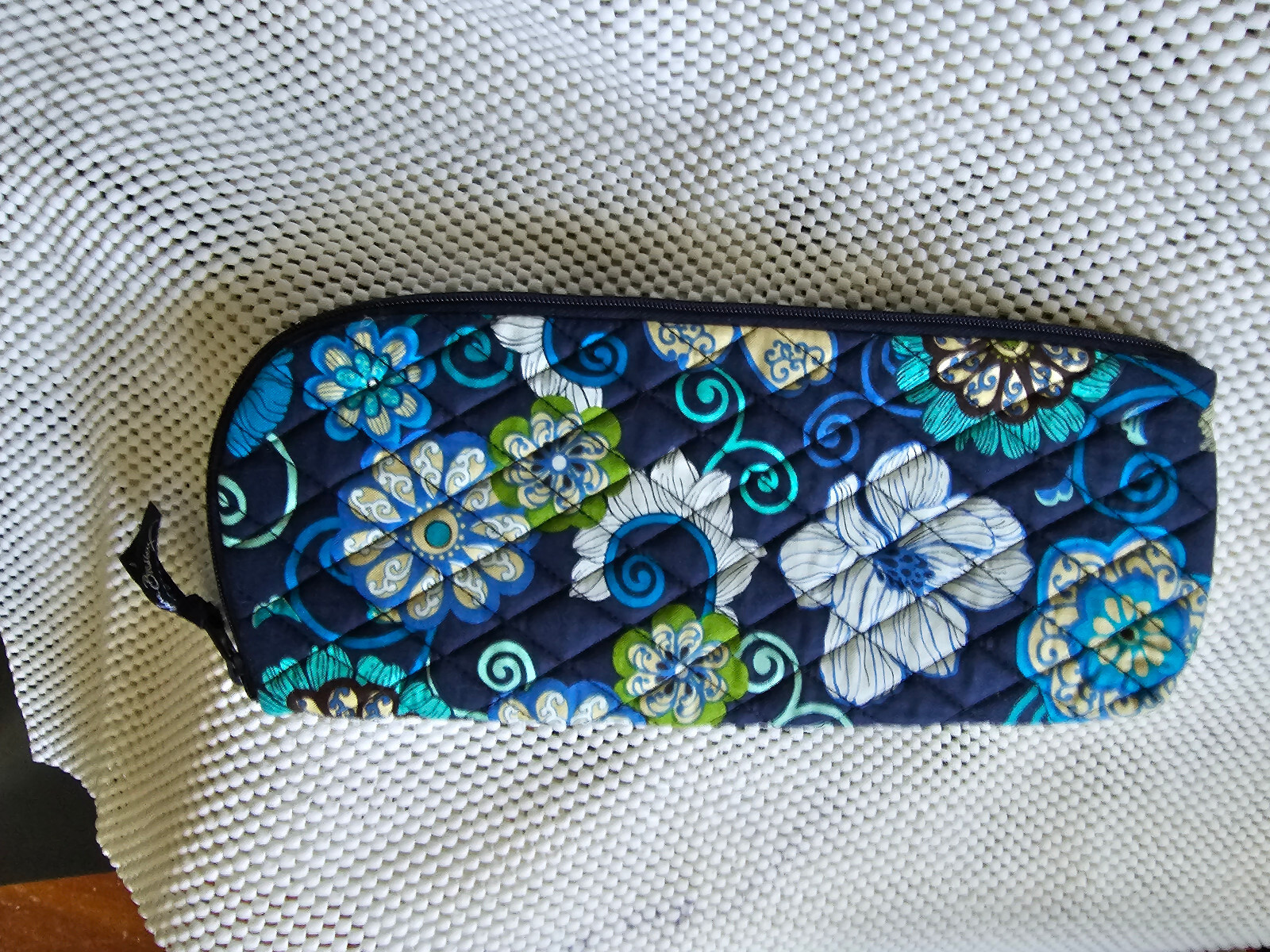 SAOLA NWOT Vintage Retired 2007 Vera Bradley MOD FLORAL BLUE Slipper Pouch Only