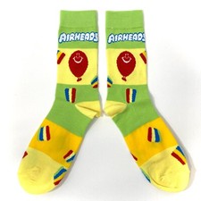 new AIRHEADS CANDY SOCKS air heads funny retro striped ADULT CREW OSFM men/women