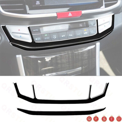 For Honda Accord 2013-17 Type A Piano Black Interior Climate Control Cover Trim
