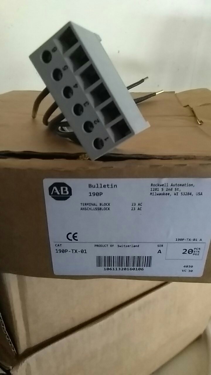 ALLEN BRADLEY 190P-TX-01 - AC Coils Terminal Block Rockwell Automation