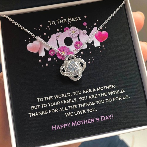 To My Mom, Mothers Day Gift🎁, Love Knot Necklace Jewelry Gift, To The Best Mom! - Picture 17 of 25