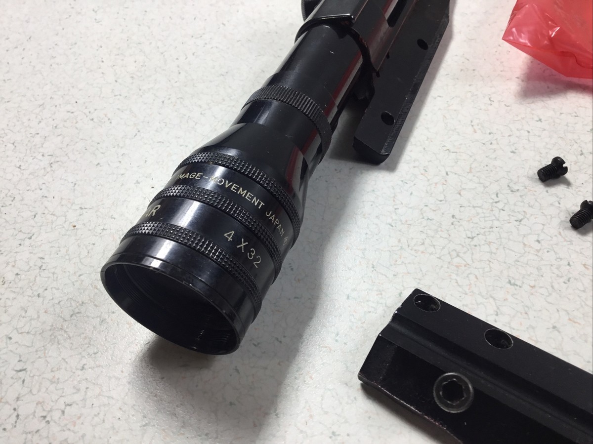 Kassnar 4 x 32 Gun Rifle Scope Clear Dual Reticle Weaver Mount