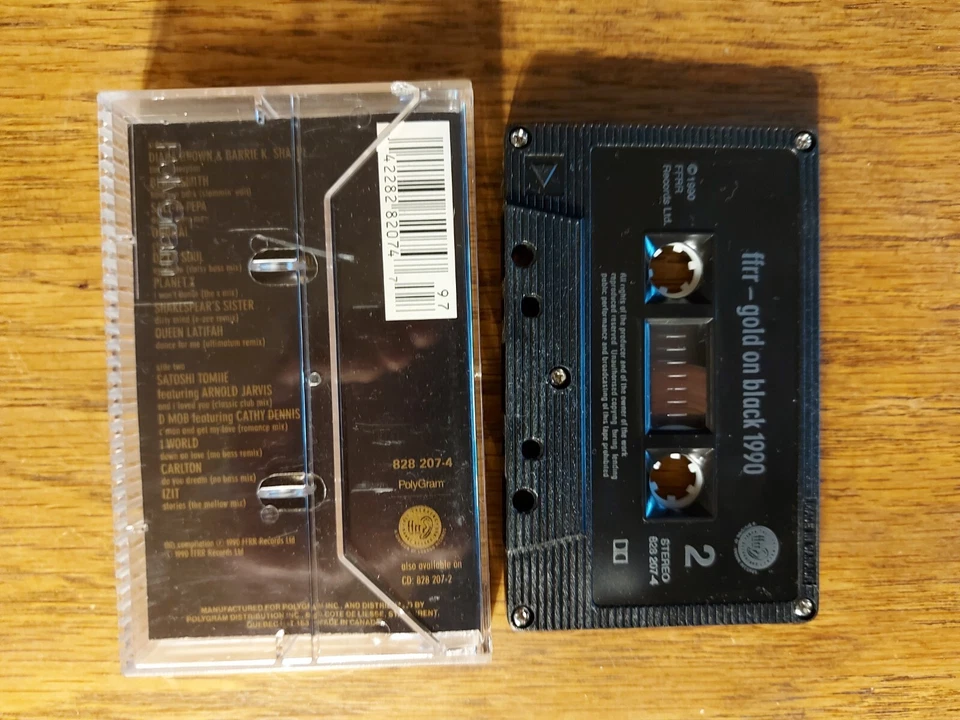 ffrr - gold on black 1990 Various Artists Cassette - Image 2 of 2