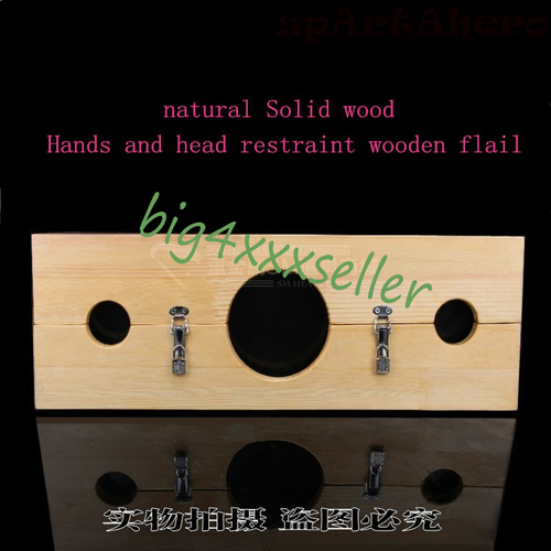 Wood Handcuffs Feet Bondag Collar Harness Wooden Flail Slaves Games