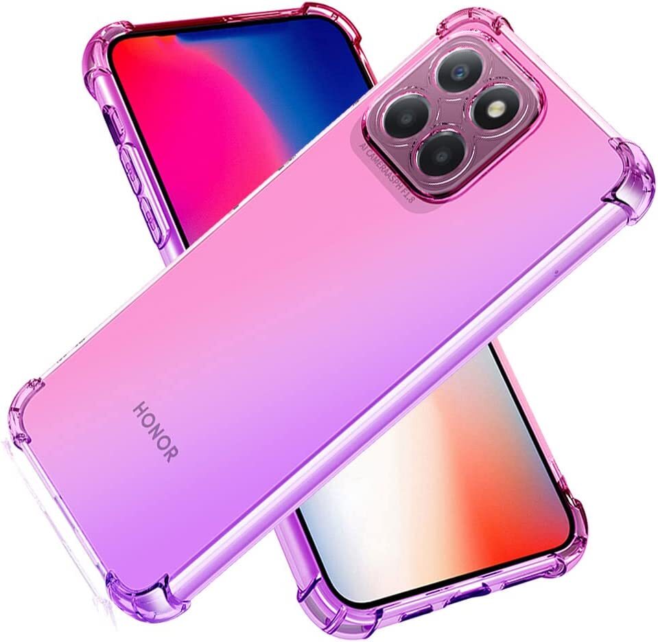 Custodia in silicone liquido ultra morbido per Huawei Honor X8 colore viola